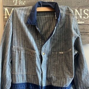 Vintage Lee Union-Alls Coverall Denim Size 46 Long Cotton 6’-6.3” Made in USA